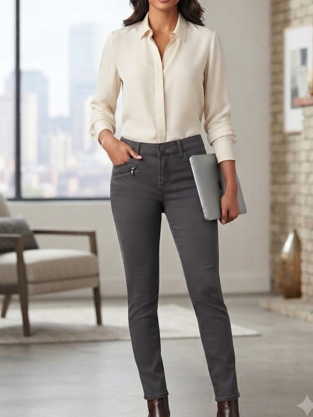 Democracy Ab Technology Women’s Skinny Jeans in Charcoal